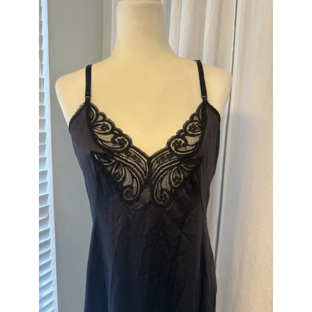 Rare NWT Vintage Lace Trim Babydoll Fairy Grunge Whimsigoth‎ Slip Dress 38 Large - Picture 2 of 13